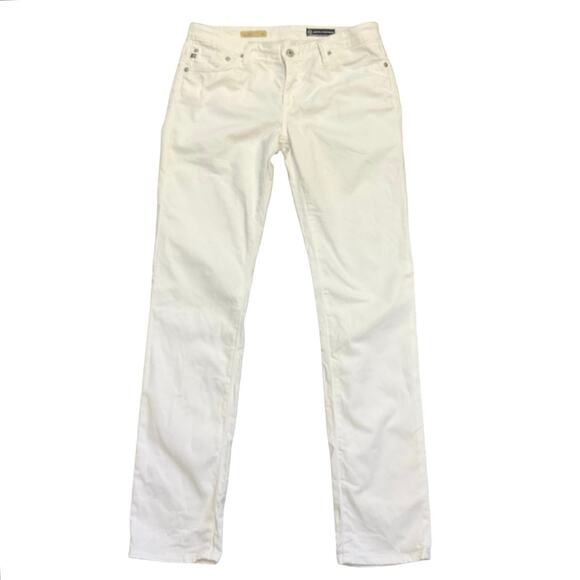 Adriano Goldschmied The Stilt Cigarette Leg Jean White Casual Preppy Size 28R - Picture 1 of 8